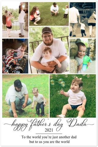 Dad Family Love -- Unframed 12''x18'' -- Happy Father’s Day Dada