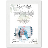 Lyrics -- Thunder & Kaboom 10/26/2019 -- White Framed 6x8 -- Gelato