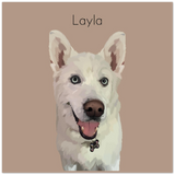 Gelato Matte Poster 12x12 - Layla Dog 2.6