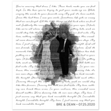 Music Lyrics Song -- Unframed 8''x10'' -- Bre &Dean