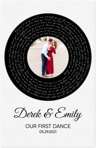 Dance Lyrics -- Derek & Emily  -- 11x17 -- gelato