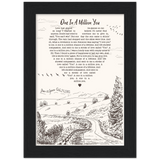 Music Song Lyrics -- Black Framed  5”x7” -- Jim & Jean