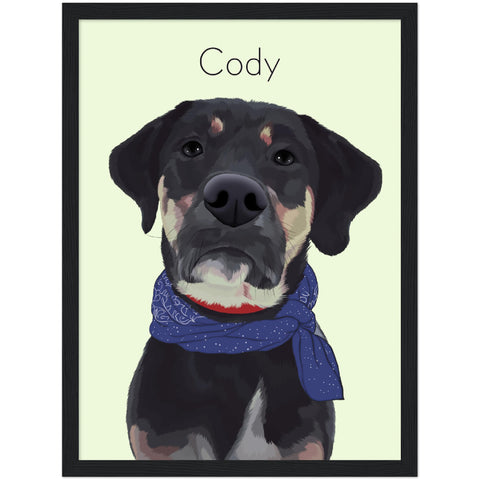 Gelato Matte Black Framed Poster 12x16 - Cody Dog 2.6