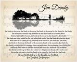 Music Lyrics Song -- Unframed 8''x 10'' -- Jim Dandy