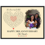 Lyrics -- The Stewart's 04.06.2019 -- Black Framed 18”x24” -- Gelato