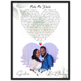 Lyrics Song -- Black Framed Poster 18"x24" --  RaCharles & Sirlina