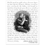 Music Lyrics Song -- poster/ 6''x 8'' -- Josh & Jackie