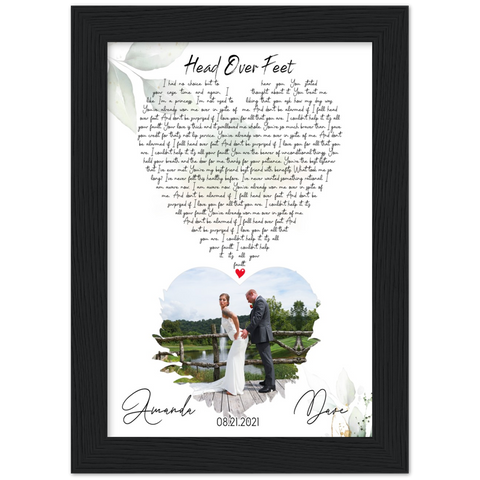 Gifts Poster -- Black Framed Poster 5"x7" -- Dave & Amanda 08-21-2021