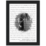 Lyrics -- Elijah & Riley 01.01.2019 -- Black framed 6x8 -- Gelato