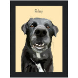 Gelato Black Framed 6x8 Poster - Dog 2.6 Riley