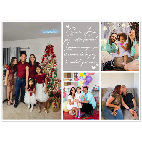 Print poster -- Gracias Dios por nuestra familia! -- 5x7 -- Gelato