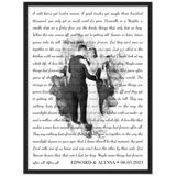 Lyrics Song -- Black Framed poster/ 18”x24” -- Edward & Alyssa