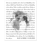Lyrics Song -- Poster/ 16''x20'' -- Kat & Mike 8/26/2022