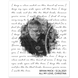 Lyrics -- Bryan miick 12/24/2021 -- 8x10 -- Gelato