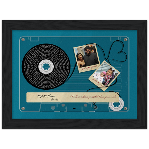 Cassette -- Joseline & Michael 11.23.17 -- Black framed 6x8 -- Gelato