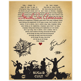 Lyrics Song -- Poster/ 8''x10'' -- Stuck In America (Sugar Cult)