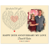 Gelato Poster 10x8 - David & Amber - Wonderful Tonight