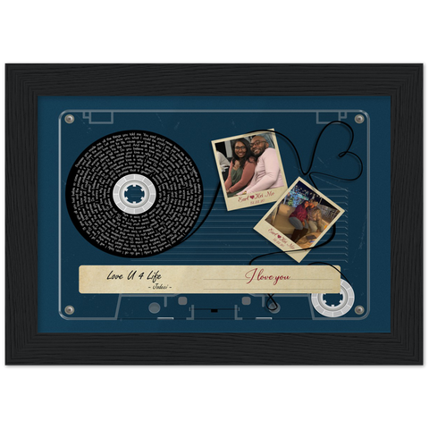 Cassettes-Tape -- Black Framed poster / 5”x7” -- Earl & Kei Mo