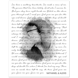 Lyrics Song --Poster/ 8''x10'' -- Nathaniel & Alexis