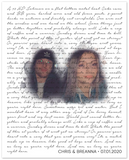 Music Lyrics Song -- Unframed  8''x10'' -- Chris & Breanna