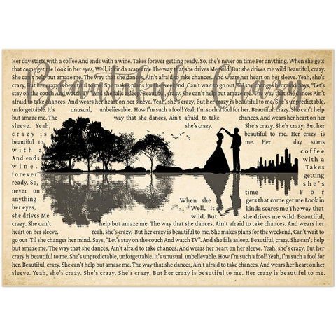 Gelato Matte 28x20 Poster - Beautiful Crazy- Luke Combs - Design 5