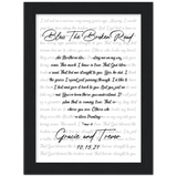 Lyrics Song -- Black Framed poster / 6”x8” -- Gracie and Trevor