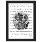Lyrics -- Jacob Love Dad -- Black framed 6x8 -- Gelato