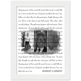 Lyrics -- Robert Lambert -- White Framed 6”x8” -- Gelato