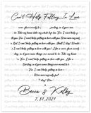 Music Lyrics Song -- Unframed 16''x20'' -- Becca & Kelby