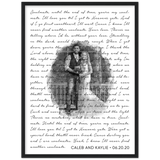 Lyrics Song -- Black Framed poster/ 18”x24” -- Caleb and Kaylie