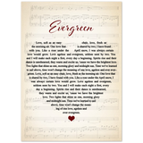 Lyrics --  Evergreen  -- Poster 5x7 -- Gelato