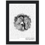 Lyrics -- Griffin & Hannah -- Black framed 6x8 -- Gelato