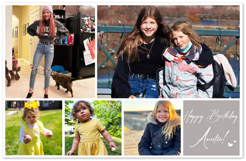 Photos Collages Prints --  Unframed 11''x17'' -- Happy Birthday Auntie
