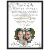 Lyrics -- Zachary & Chelsea 09-16-2020 -- Black frame 12x16 -- Gelato