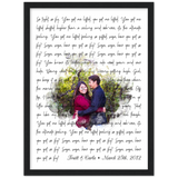 Lyrics -- Truitt & Carla March 25th, 2012 -- Black framed 12x16 -- Gelato