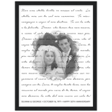 Lyrics --  Silvana & George -- Black framed 12x16 -- Gelato