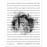 Gelato Poster 8x10 - Dominic & Christina - Consider Me