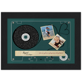 Cassettes-Tape Prints --  Black Framed 5”x7” -- Jonathan & Samantha