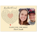 Lyrics Song -- poster/ 20''x 28'' -- Rich & Samantha