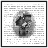 Lyrics -- Dave & Katie -- Frame square 20x20 -- Gelato
