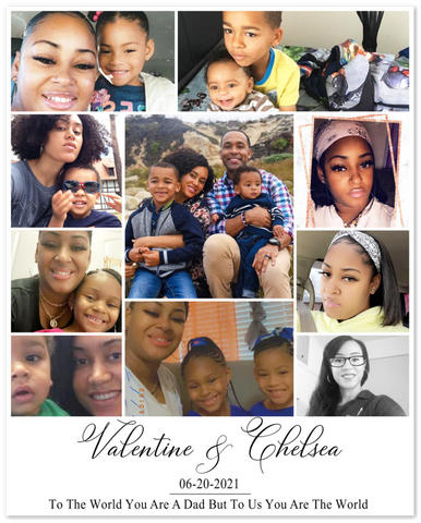 Dad Family Love -- Unframed 8''x10'' -- Valentine & Chelsea