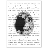 Music Lyrics Song -- Poster 30"x40" -- Mickey & Jessica