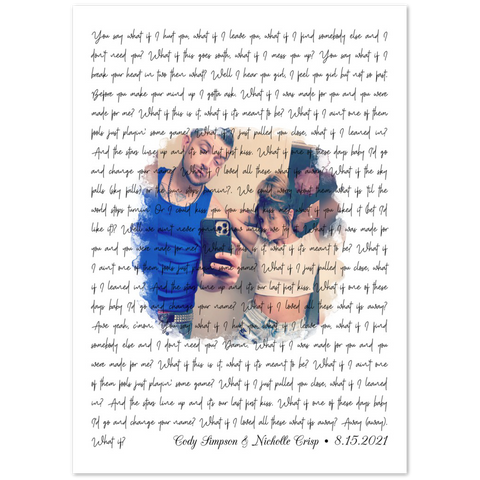 Cody Simpson & Nicholle Crisp - Unframed poster/ 20''x28''