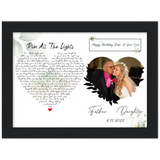 Lyrics -- Father & Daughter 4.11.2022 -- Black framed 6x8 -- Gelato