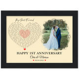 Lyrics Song -- Black Framed poster / 6”x8” -- Chris & Marissa 09.04.2021