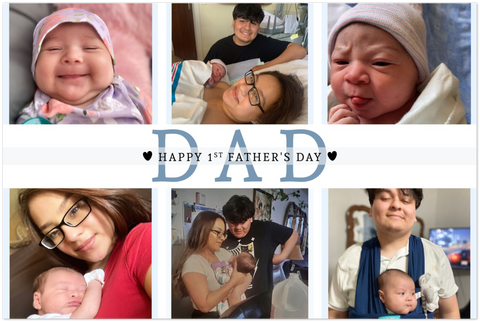 Daddy Family Prints -- Unframed 12''x18'' -- Happy 1st Father's Day