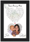 Music Lyrics Song -- Black Framed 5”x7” -- John & Alison