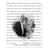 Lyrics Song -- Poster/ 8''x10'' -- Albert & Ann  08/19/19