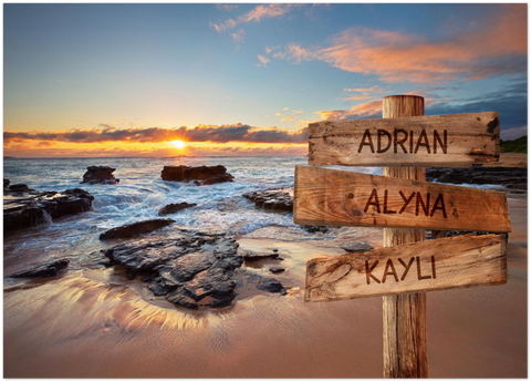 Name Street Sign -- Unframed 20''x28'' -- Adrian & Alyna & Kayli