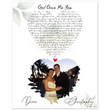 Music Lyrics Song -- Poster/ 8''x 10'' -- Christopher & Dina